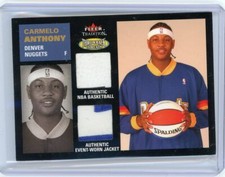 2003-04 Fleer Tradition Throwback Threads Dual Patch #TTD-CA Carmelo Anthony