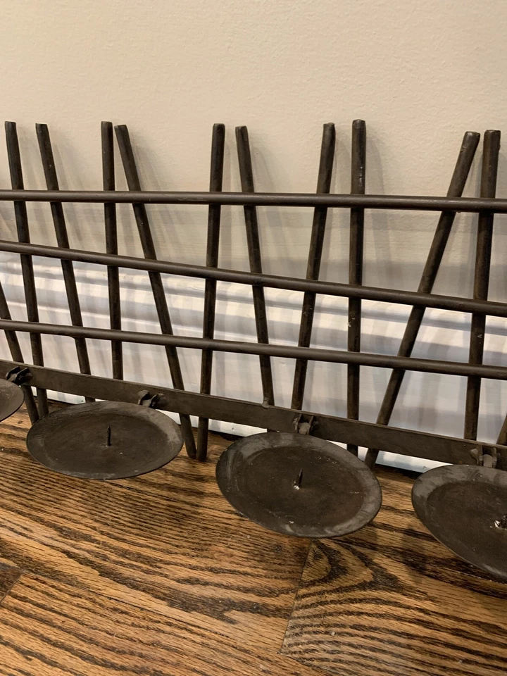 Z Gallerie Brown Bronze Wrought Iron Candle Planter Holder Wall Decor - Image 4 of 4