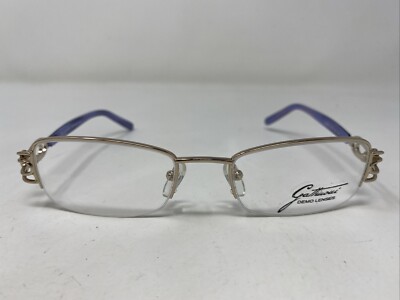 GATTINONI Italy GV282 C.2 53-18-135 Yellow Gold Half Rim Eyeglasses Frame JN67