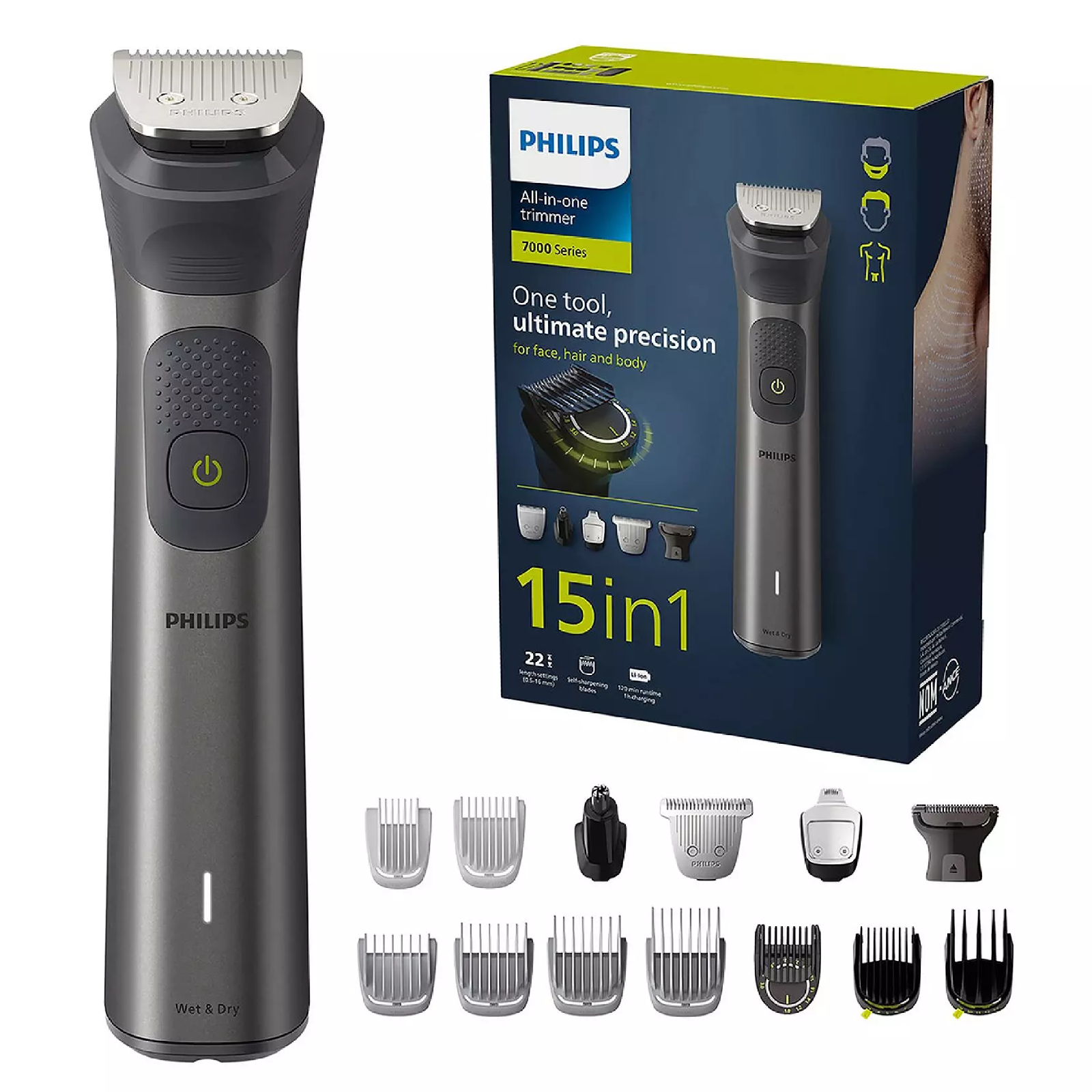 Philips All-in-one Trimmer Series 7000  15-in-1 Face/Hair/Body Grooming