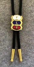 Odd Fellows Bolo Tie with Enamels