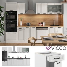 Cucina componibile blocco cucina americana R-Line 300cm cottage bianco Vicco