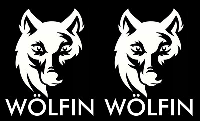 Wolfin Graphic Wolf Two 6'' White Vinyl Decals Car Truck Windows Laptop Tablet