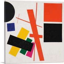 Suprematism - Nonobjective Composition Canvas Art Print by Kazimir Malevich