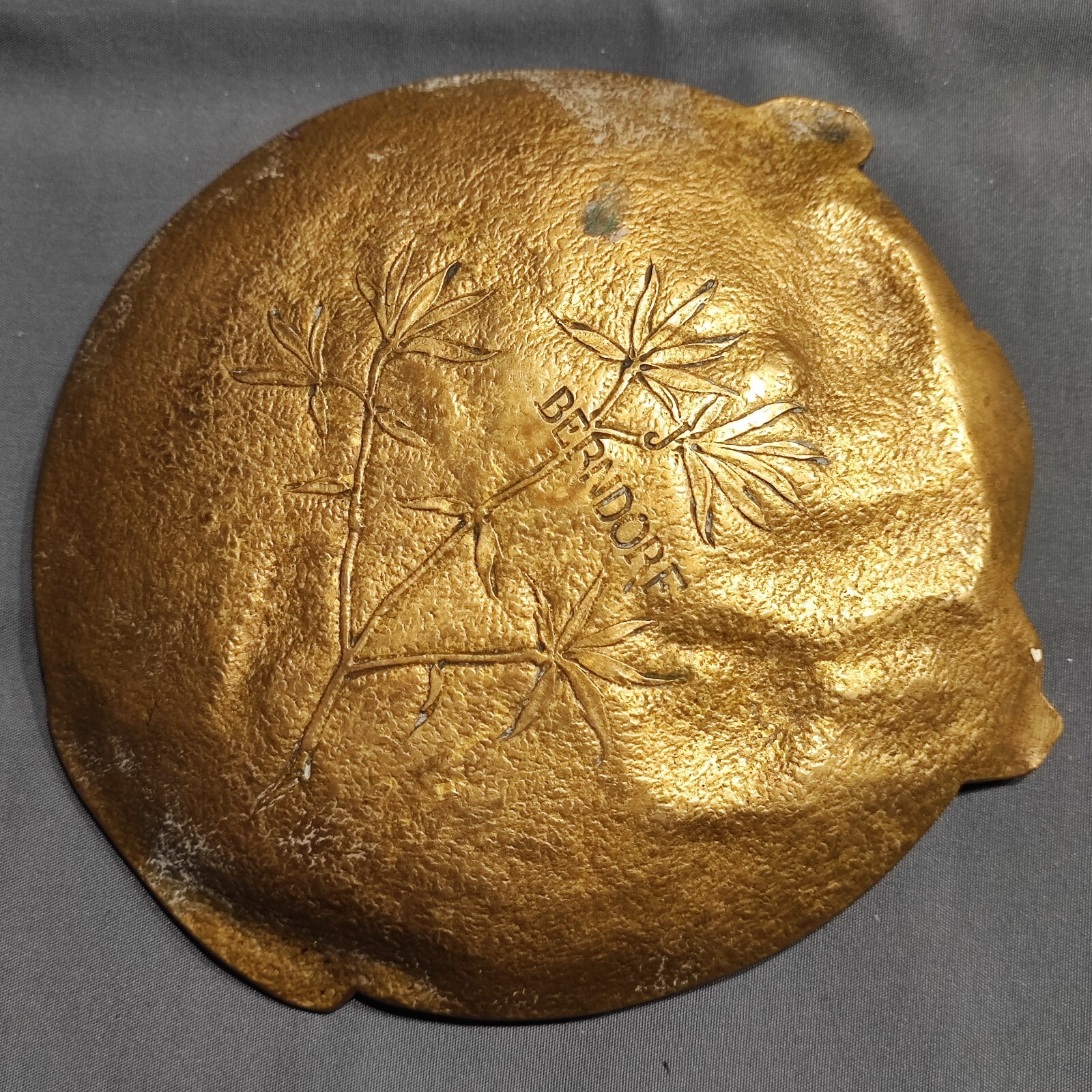 Berndorf Brass Plate Low Relief Liberty Belle Epoque 