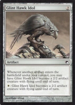 3X GLINT HAWK IDOL 156/249 SCARS OF MIRRODIN MTG MAGIC LP X3 (yourdeckbuilder)