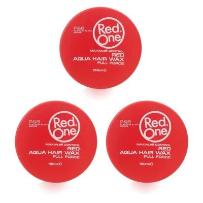 RedOne Aqua Hair Wax Full Force Red, (Pack of 3) 150ml