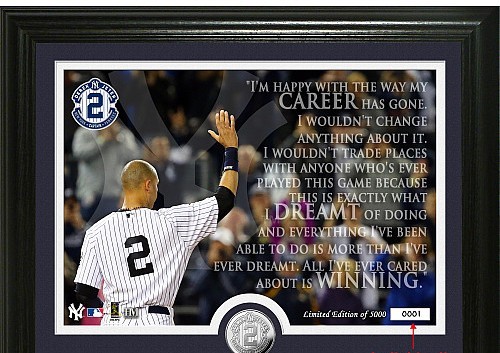 The Highland Mint New York Yankees Derek Jeter Yankee Stadium Final Game Quote M