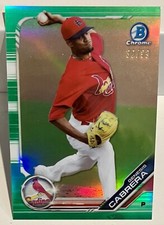 2019 Bowman Chrome Prospect Genesis Cabrera Green Refractor /99 Cardinals