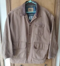 Chore Barn BRN Montana's Cookhouse Saloon Denim Flannel Lined Coat Jacket XLT 