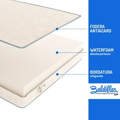 Materasso "Waterfoam" - Ortopedico - Traspirante Rigidit&agrave; 8/10 - Alto 19cm - I Love Sleep