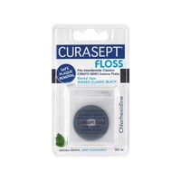 Curasept Floss - Filo Interdentale Nero Cerato Con Clorexidina, 50M