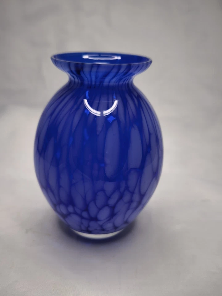 Formano Blau Mundgeblasen Vase Glasvase Dekovase - Bild 1 von 4