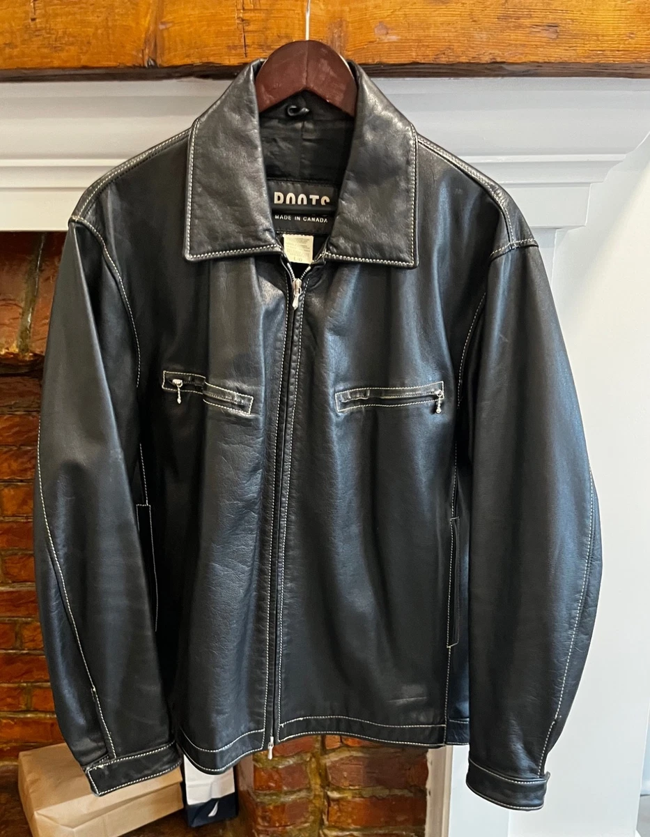 roots leather jacket products for sale | eBay