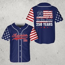 America 250th Anniversary Baseball Jersey We The People Patriotic Jersey 4th of