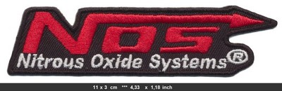 NOS Aufnäher Patches Bügelbild Nitrous Oxide Systems Auto cars Tuning Furious