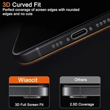 3 Pack Tempered Glass Screen Protector for Iphone 16E with 3 Pack Camera Lens...