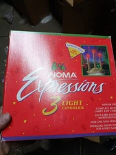 Vtg Noma Expressions 3 Light Candolier Christmas Dripping Candle Candelabra