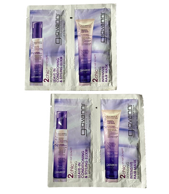 Giovanni Blackberry & Coconut Milk Conditioning and Mask Lot of 2 Sample Packets