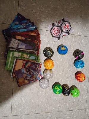 Bakugan TCG Mixed Lot Figures & Cards, 12 Figures, 90+ Cards and 1 portal card.
