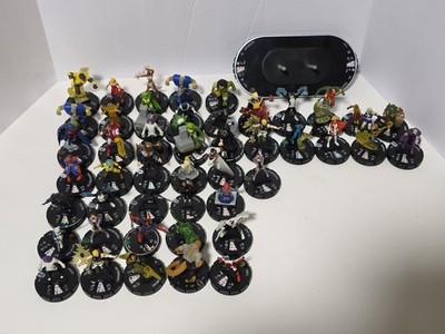 Heroclix Miniatures Lot of 46 DC Comics Super Hero Figures Wizkids Assorted