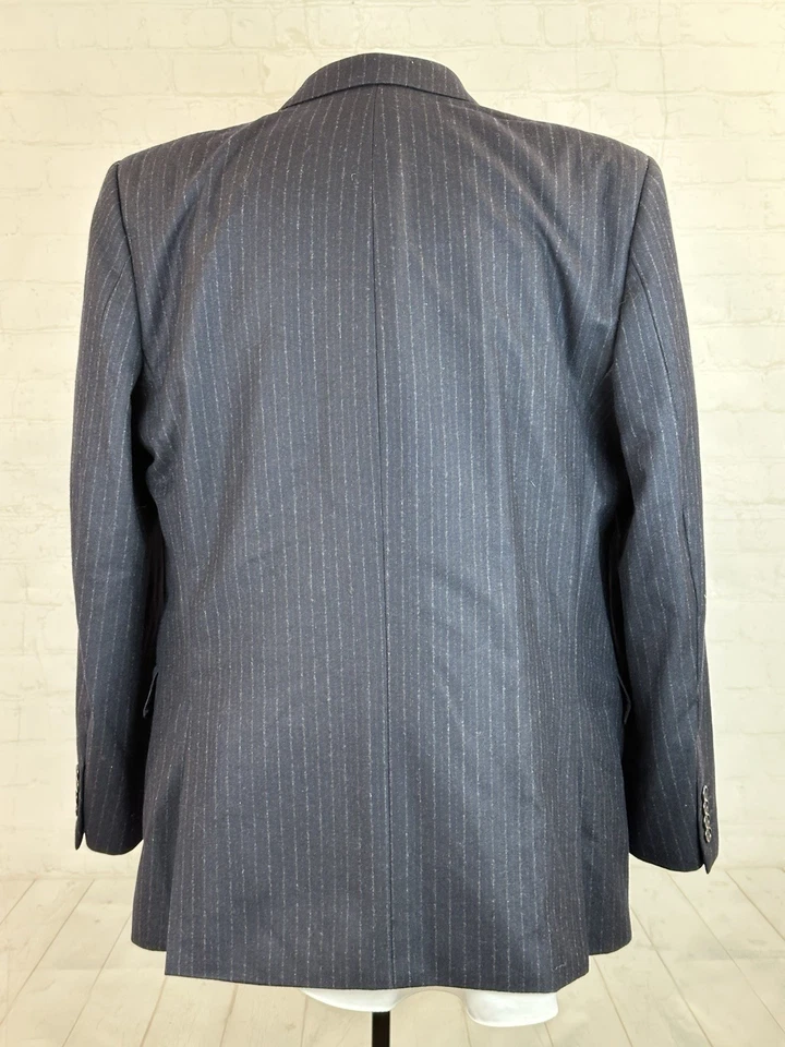 Traje de lana Milano Oro Loro Piana para hombre azul marino a rayas Super 100s 46R 39X31 Foto 4 de 4