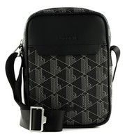 Lacoste The Blend Vertical Camera Bag UmhäNgetasche Monogram Noir Gris Schwarz