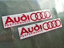 Audi Performance Stickers Decals Badges Laser Red Carbon Fibre