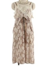 VTG Lace Babydoll Nightgown/Chantilly Lace Sheer Lingerie Negligee Women Size