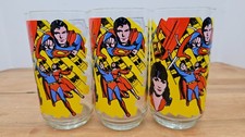 Superman Glass Lot 3 Vintage 1978 Collectible Lois Lane is Saved Glasses