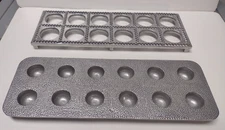 Vintage Ravioli Pasta Maker Form Set Cast Aluminum #501 & 502