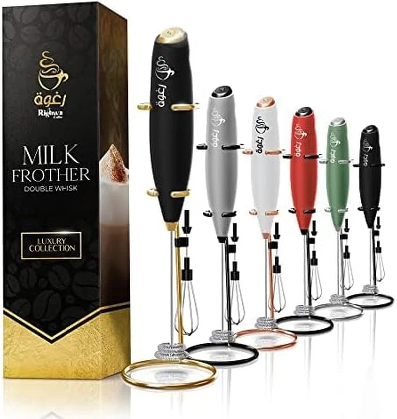 Milk Frother & Egg Beater - 2-In-1 Handheld Frother for Coffee & Egg Whisker - B Milk Frother & Egg Beater - 2-In-1 Handheld Frother for Coffee & Egg Whisker - B