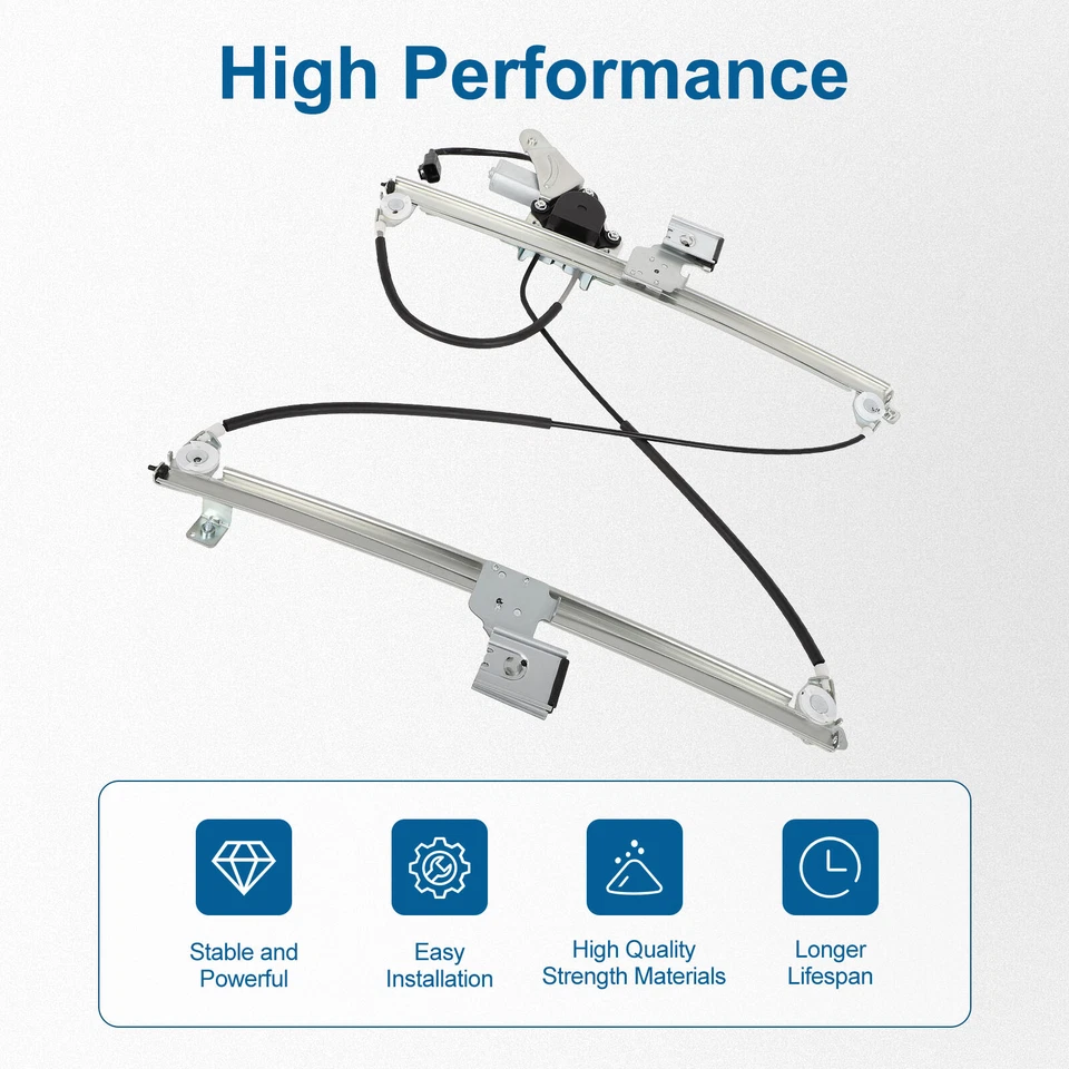 Par de reguladores de ventana trasera con motor para Chevrolet Silverado 2500 HD 2001-2006 Foto 3 de 4