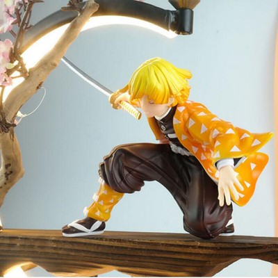 Figurine Demon Slayer Zenitsu Agatsuma 32cm Avec Socle éclairé - PVC, Thème Kimetsu No Yaiba, Neuf