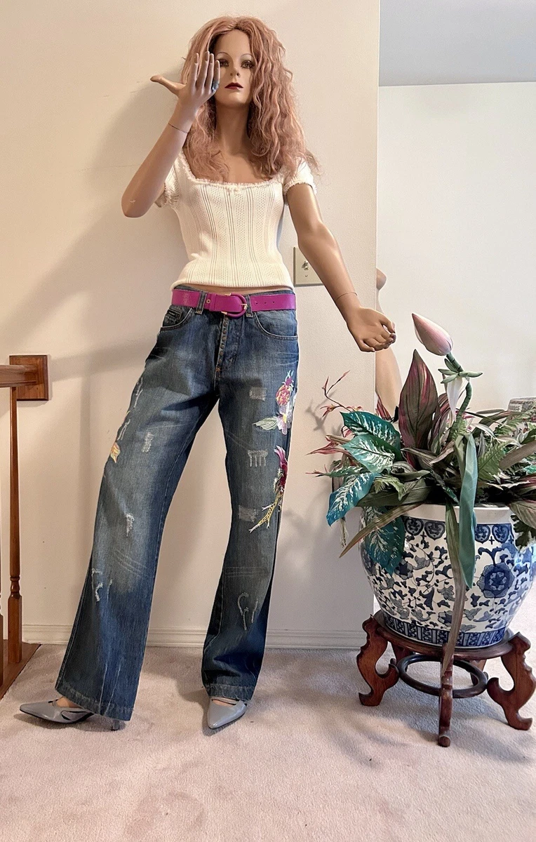 Dolce and gabbana embroidered clearance jeans