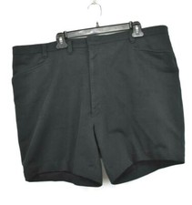 Vintage Dee Cee Womens Black Flat Front Straight Leg USA Made Casual Shorts 44