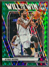 2020-21 Panini Mosaic #14 Kyrie Irving Will To Win Green Prizm Brooklyn Nets