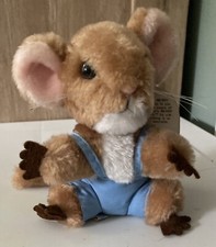 Dakin Vintage Merry Mouse 8  Plush 1981 Priscilla Hillman Blue Overalls Toy