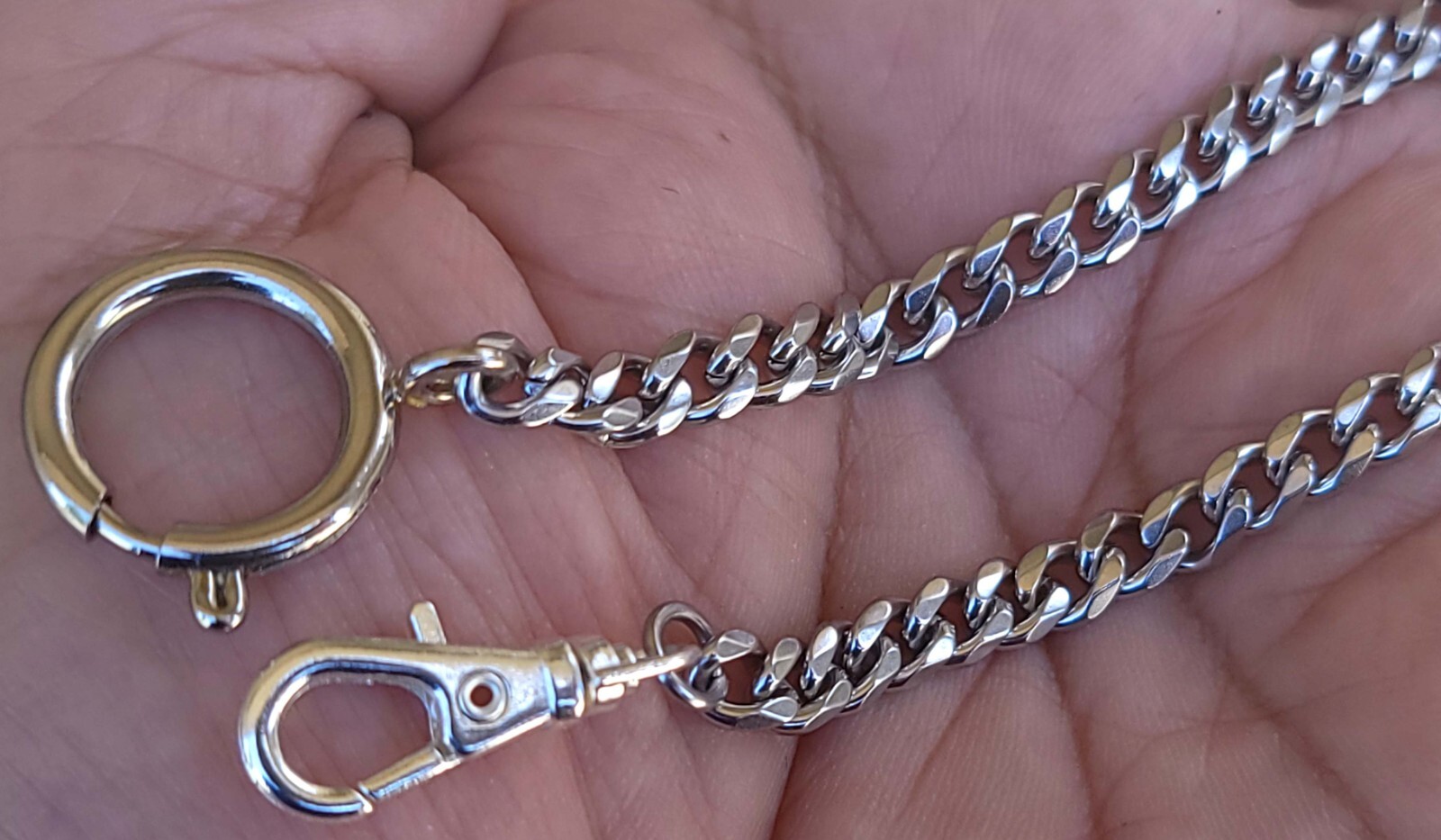 Pocket Watch Stailess Steel Very Strong Chain With Spring Ring Clasp