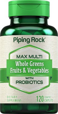 Fruits and Veggies Supplement | 120 Caplets | Fruit and Vegetable Blend with Pro