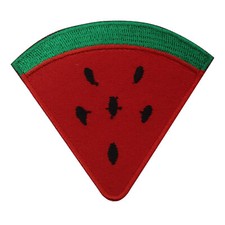 Watermelon slice patch , fruit patch Embroidered Iron on Sew on Patch 7x7.5cm