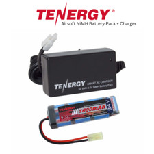 Tenergy 8.4V 1600mAh Flat NiMH Airsoft Battery Pack 8.4V-9.6V NiMH Smart Charger