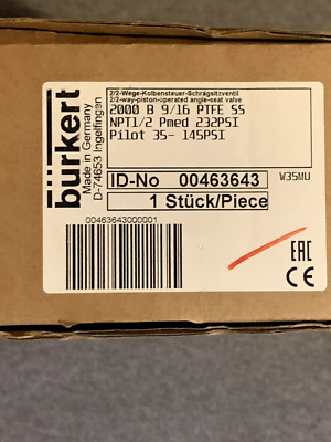 2 available.-$350 a piece or make offer. BURKETT 2/2-WAY ANGLE SEAT VALVE. -TYP