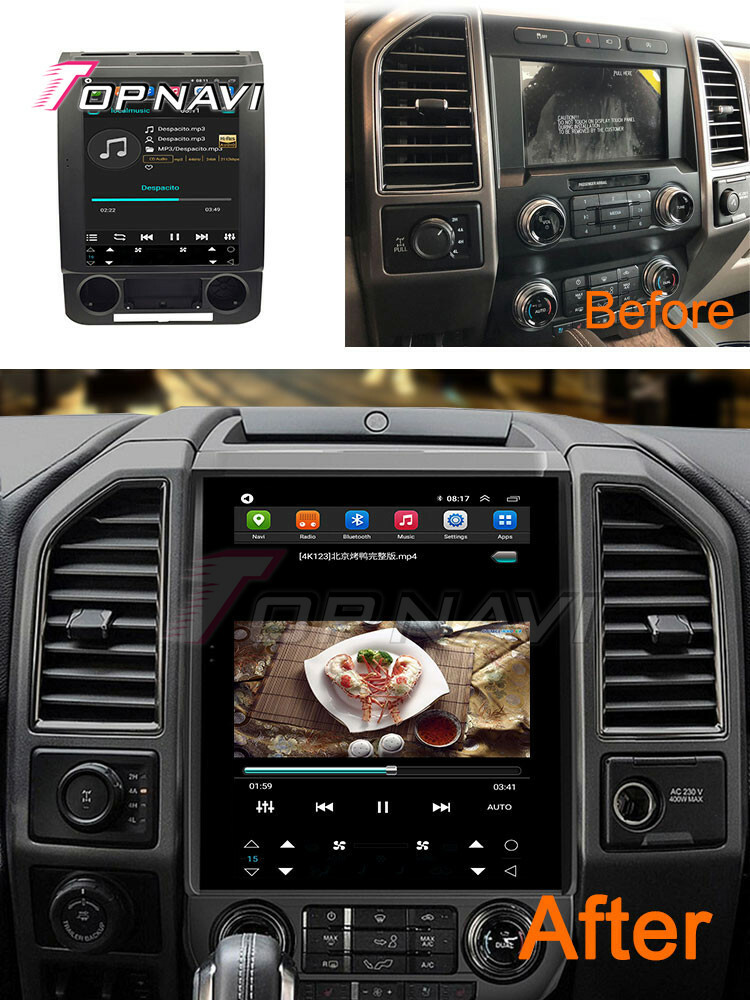 for Ford Raptor F150 2015-2021 Car GPS Navigation Stereo Radio Android 14 BT 4G
