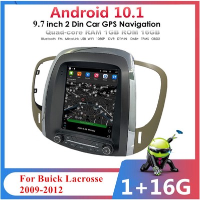 For 2009-2012 Buick Lacrosse Stereo Radio 9.7'' Android 10.1 GPS Navigation WIFI
