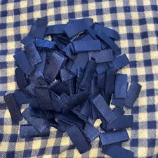 100 Piece Lot HOOK LOOP  .5 in X 1.5 In Sew-on Black Precut Pieces Tabs Swatch