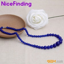 6-14mm Graduated Jade Gemstone Beads For Necklace Jewelry Making Strand 15" DIY