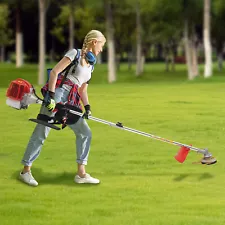 43cc Gas String Trimmer Lawn Wacker Weed Trimmer Air-cooled 2 Stroke Engine USA!