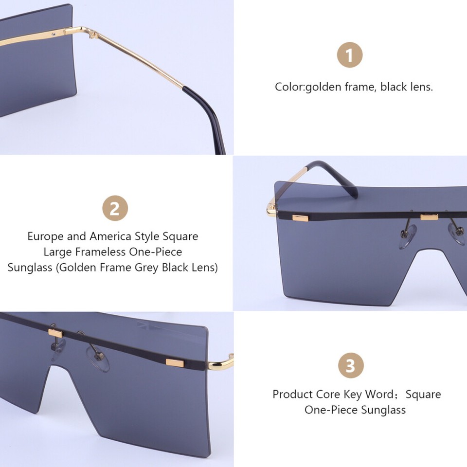 3 Pack Square Sunglasses Men Ladies 2023 for All Face Shapes eBay