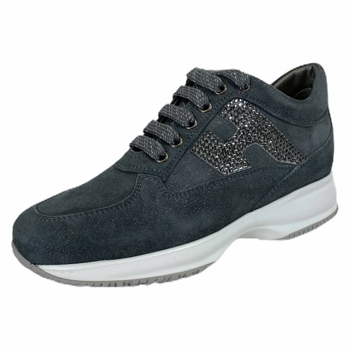 C02 sneakers donna HOGAN INTERACTIVE H STRASS grey/silver shoes women | eBay